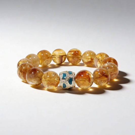 Amber Glow Citrine Bracelet by JWPatronus – natural crystal bracelet for women
