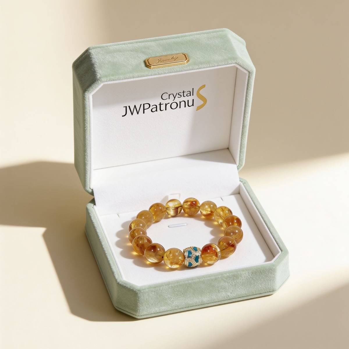 Amber Glow Citrine Bracelet by JWPatronus – natural crystal bracelet for women