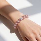 Aurora Bloom Strawberry Quartz Bracelet by JWPatronus – natural crystal bracelet for women