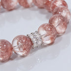 Aurora Bloom Strawberry Quartz Bracelet by JWPatronus – natural crystal bracelet for women