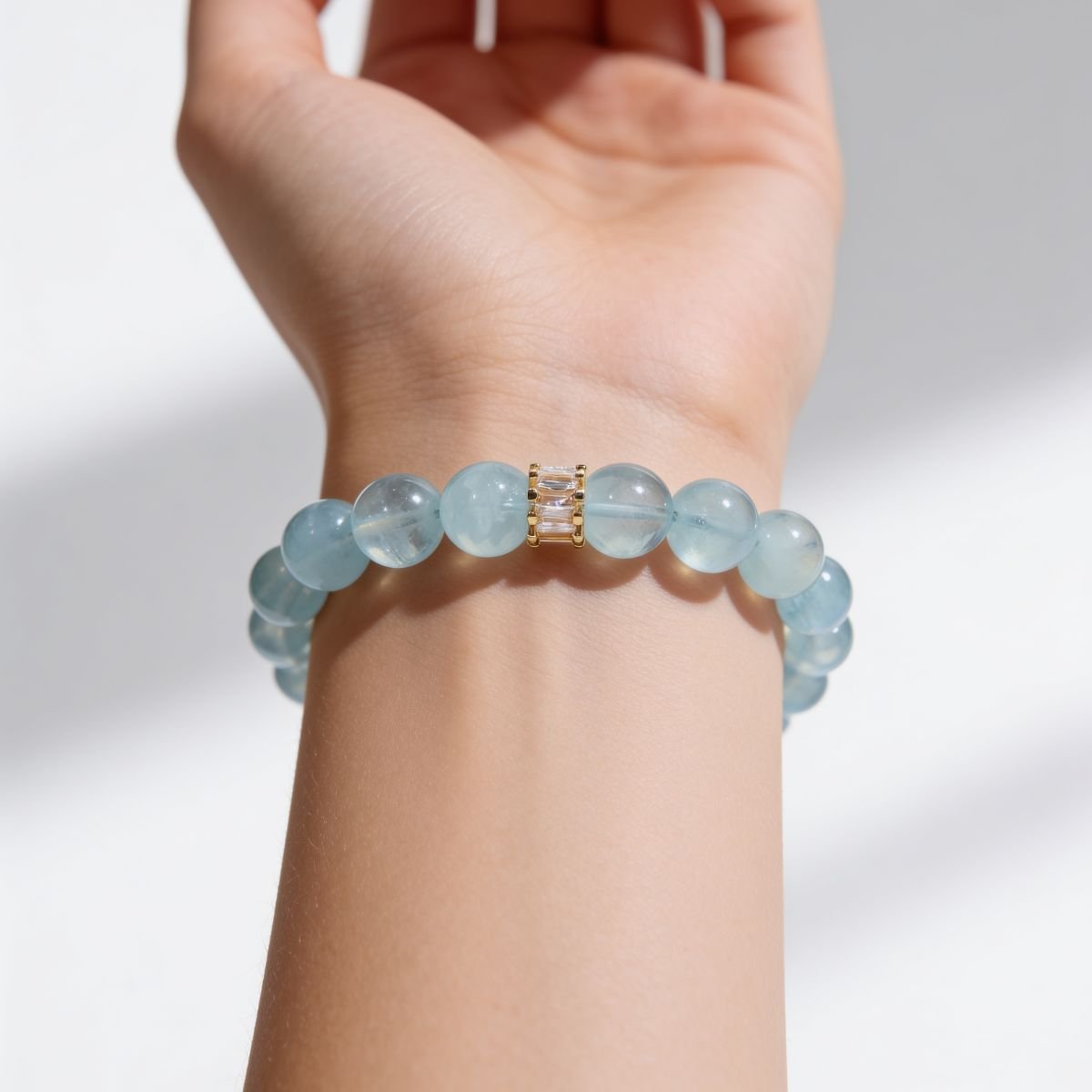 Blue Horizon Aquamarine Bracelet by JWPatronus – natural crystal bracelet for women