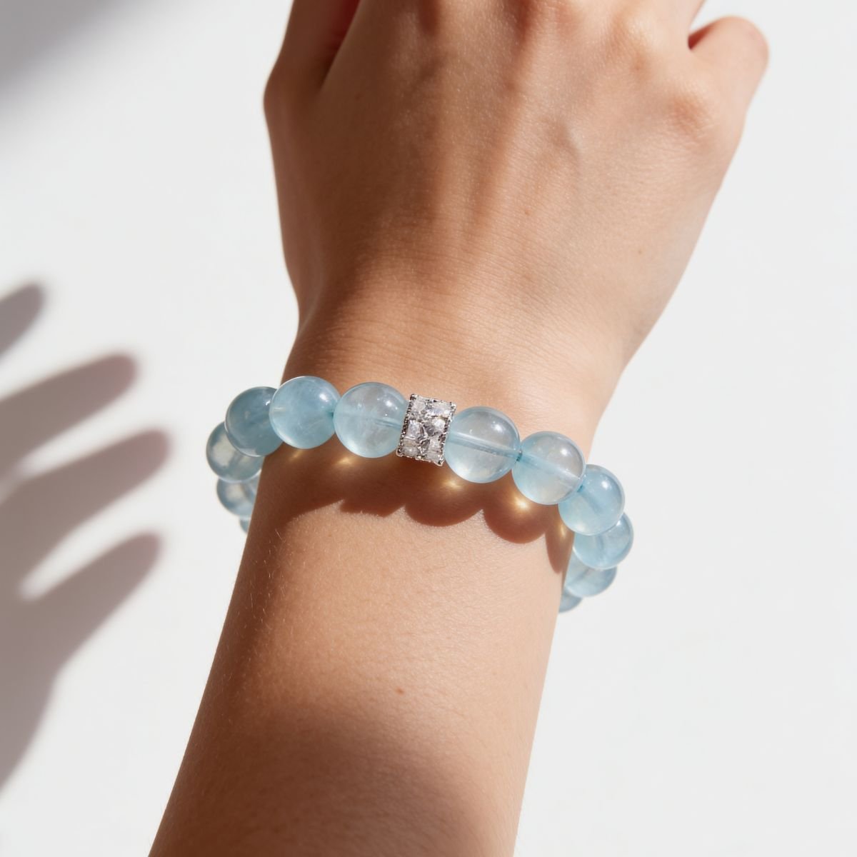 Blue Horizon Aquamarine Bracelet by JWPatronus – natural crystal bracelet for women