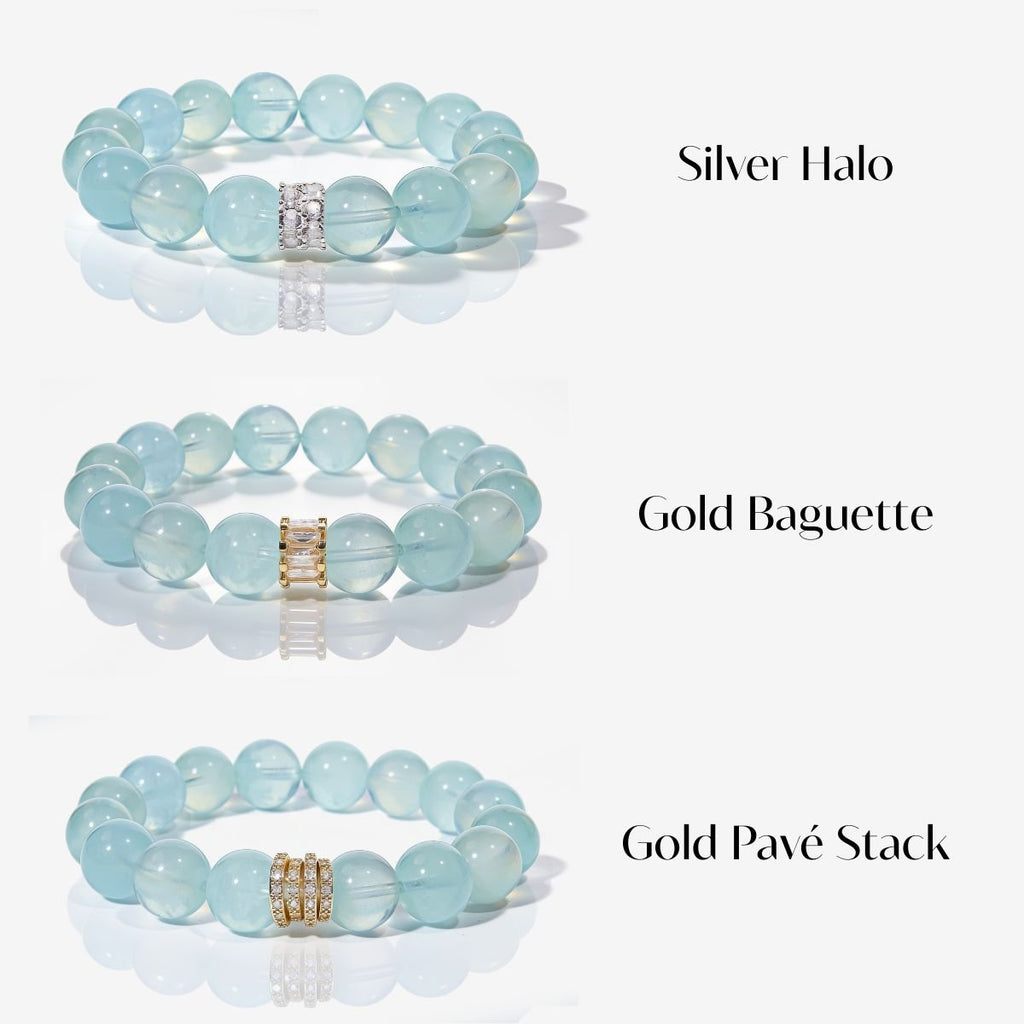 Blue Horizon Aquamarine Bracelet by JWPatronus – natural crystal bracelet for women