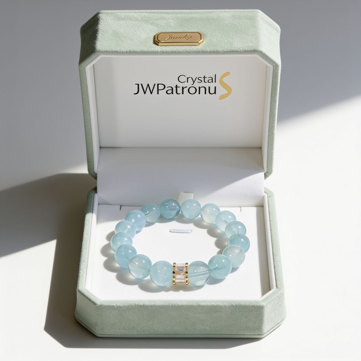 Blue Horizon Aquamarine Bracelet by JWPatronus – natural crystal bracelet for women