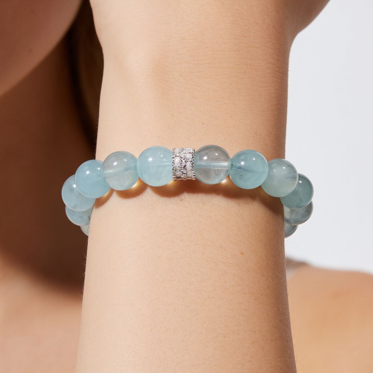 Blue Horizon Aquamarine Bracelet by JWPatronus – natural crystal bracelet for women
