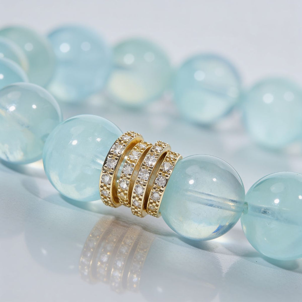 Blue Horizon Aquamarine Bracelet by JWPatronus – natural crystal bracelet for women