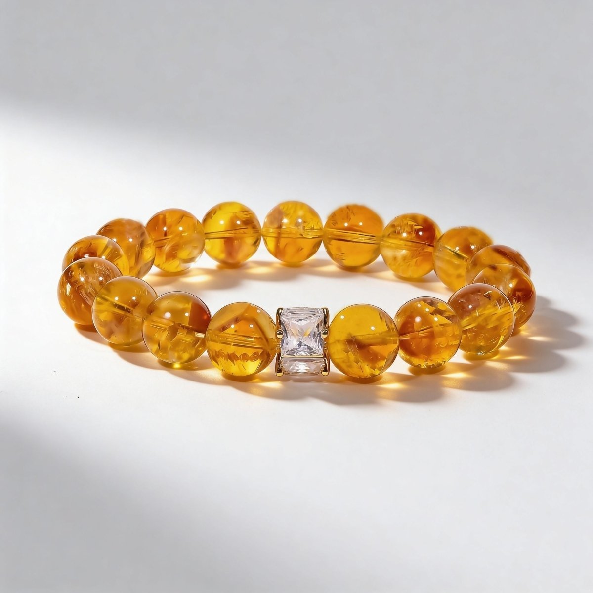 Brazilian Citrine Bracelet — Select Centerpiece by JWPatronus – natural crystal bracelet for women