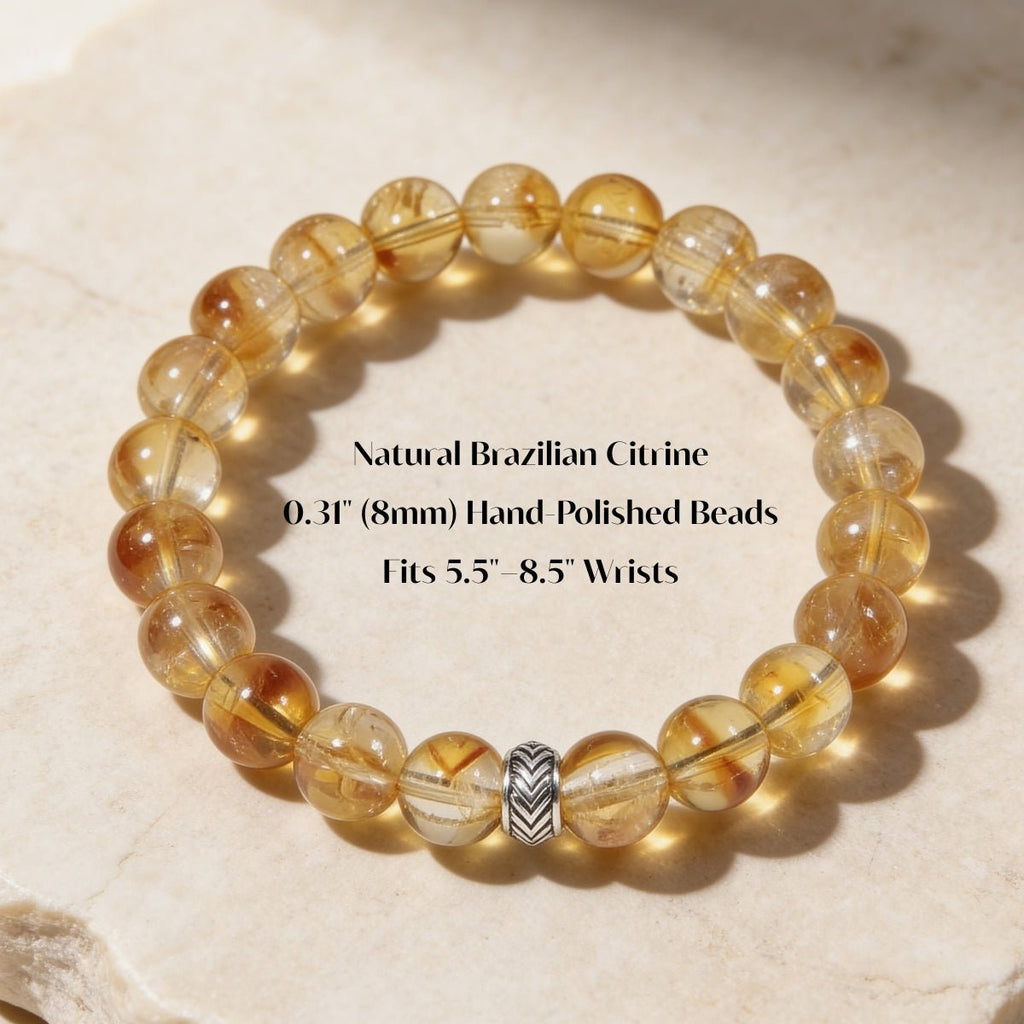Brilliant Citrine Bracelet by JWPatronus – natural crystal bracelet for women