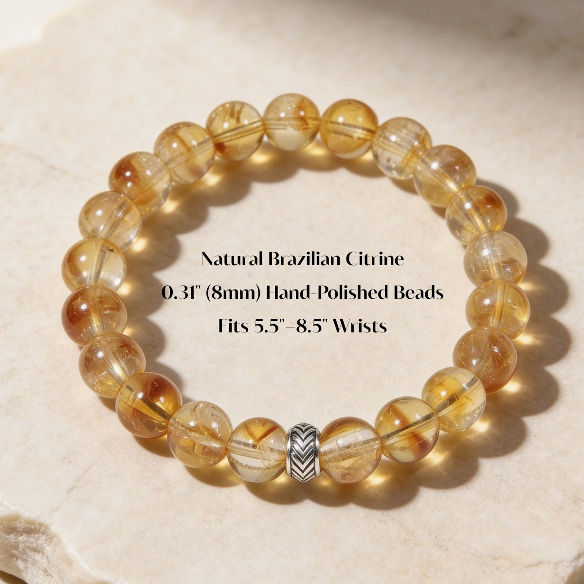 Brilliant Citrine Bracelet by JWPatronus – natural crystal bracelet for women