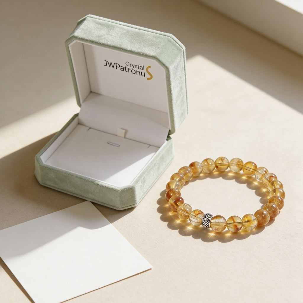 Brilliant Citrine Bracelet by JWPatronus – natural crystal bracelet for women