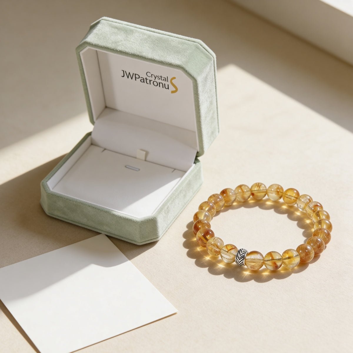 Brilliant Citrine Bracelet by JWPatronus – natural crystal bracelet for women