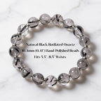 Calm Armor Black Rutilated Quartz Bracelet by JWPatronus – natural crystal bracelet for women
