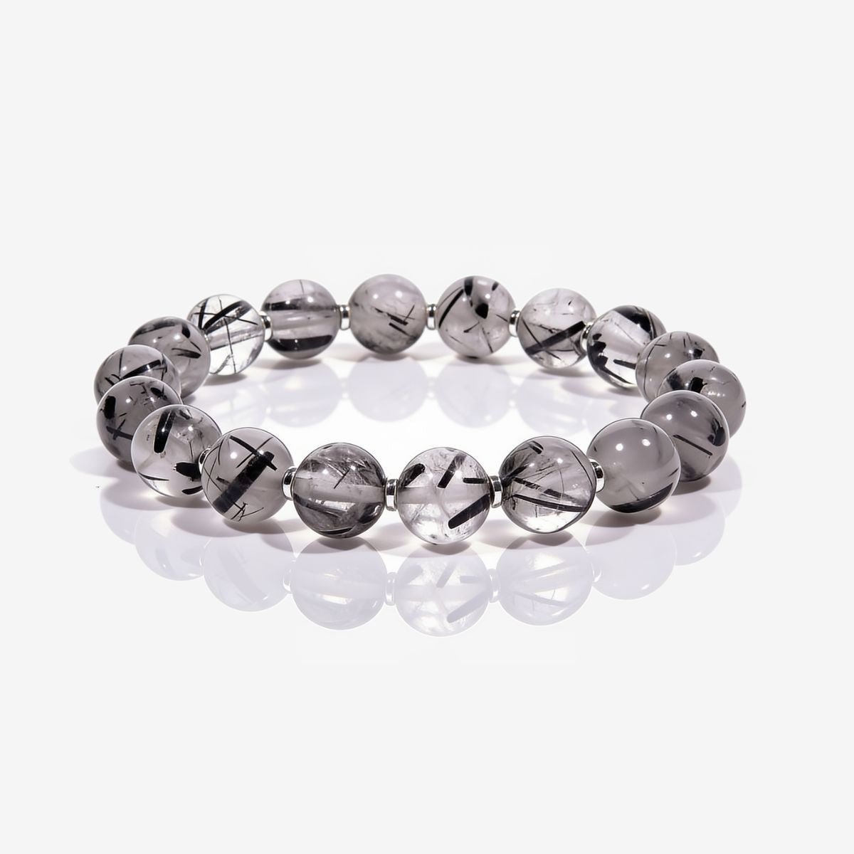 Calm Armor Black Rutilated Quartz Bracelet by JWPatronus – natural crystal bracelet for women
