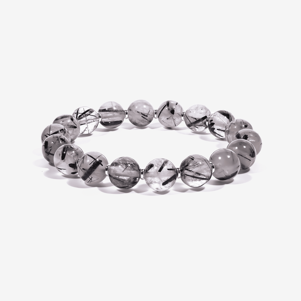 Calm Armor Black Rutilated Quartz Bracelet by JWPatronus – natural crystal bracelet for women