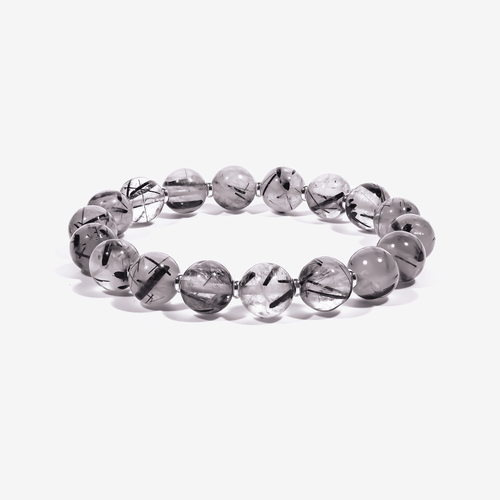 Calm Armor Black Rutilated Quartz Bracelet by JWPatronus – natural crystal bracelet for women