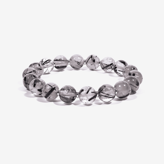 Calm Armor Black Rutilated Quartz Bracelet by JWPatronus – natural crystal bracelet for women