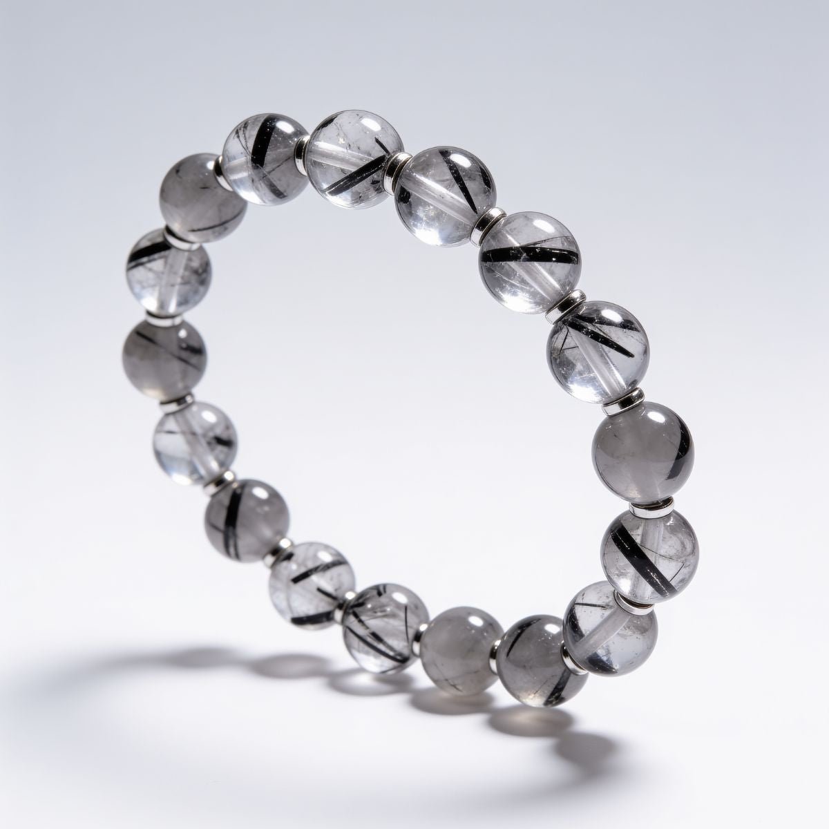 Calm Armor Black Rutilated Quartz Bracelet by JWPatronus – natural crystal bracelet for women
