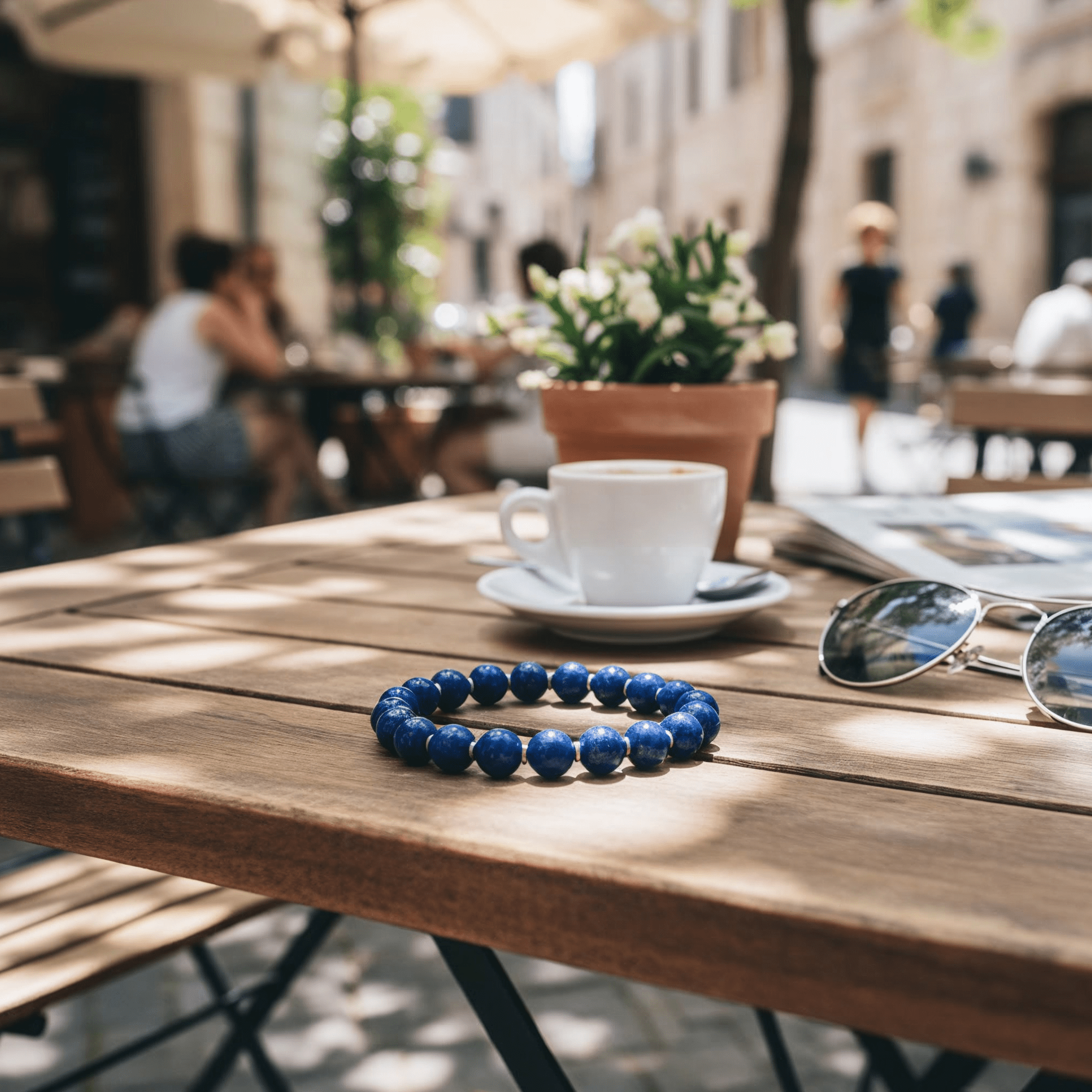 Celestial Lapis Bracelet by JWPatronus – natural crystal bracelet for women