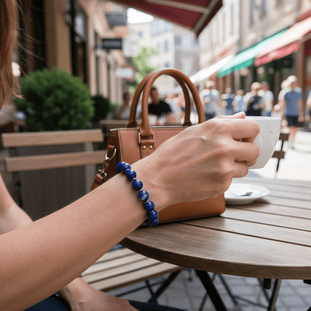 Celestial Lapis Bracelet by JWPatronus – natural crystal bracelet for women