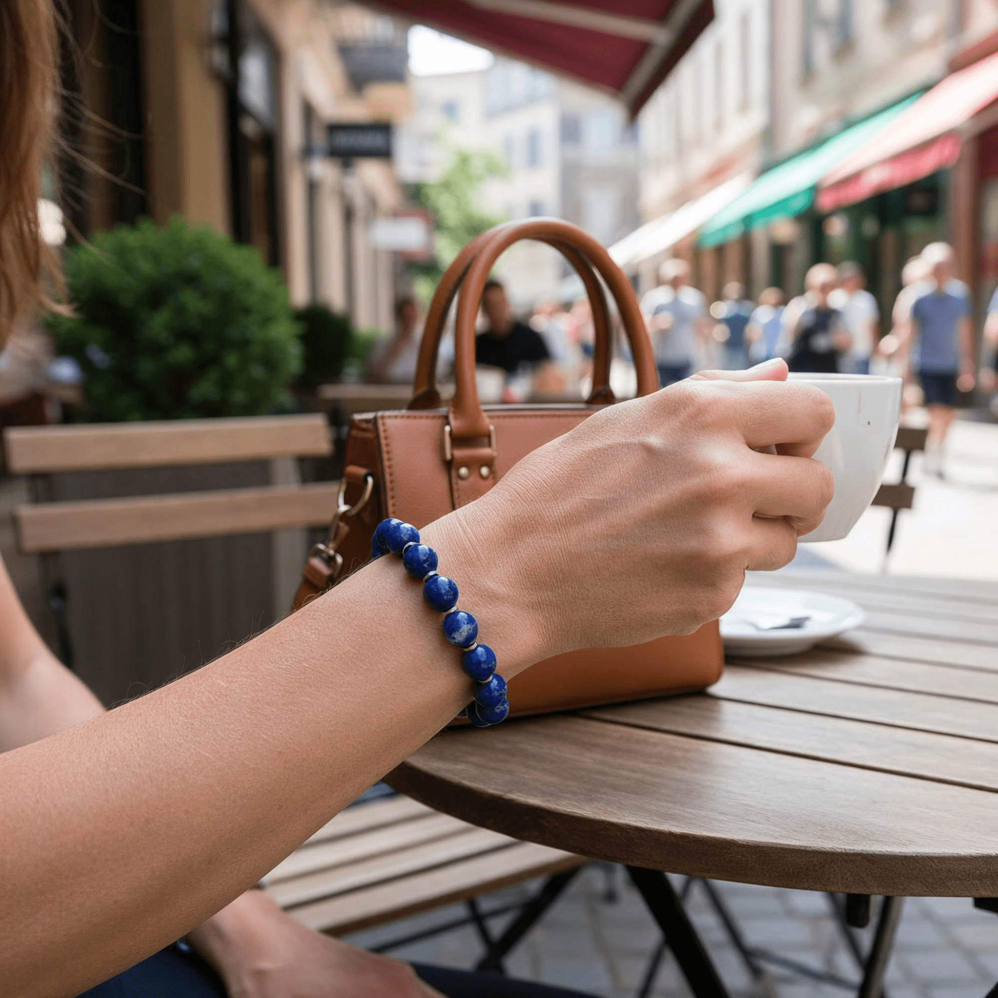 Celestial Lapis Bracelet by JWPatronus – natural crystal bracelet for women