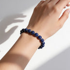 Celestial Lapis Lazuli Beaded Bracelet by JWPatronus – natural crystal bracelet for women