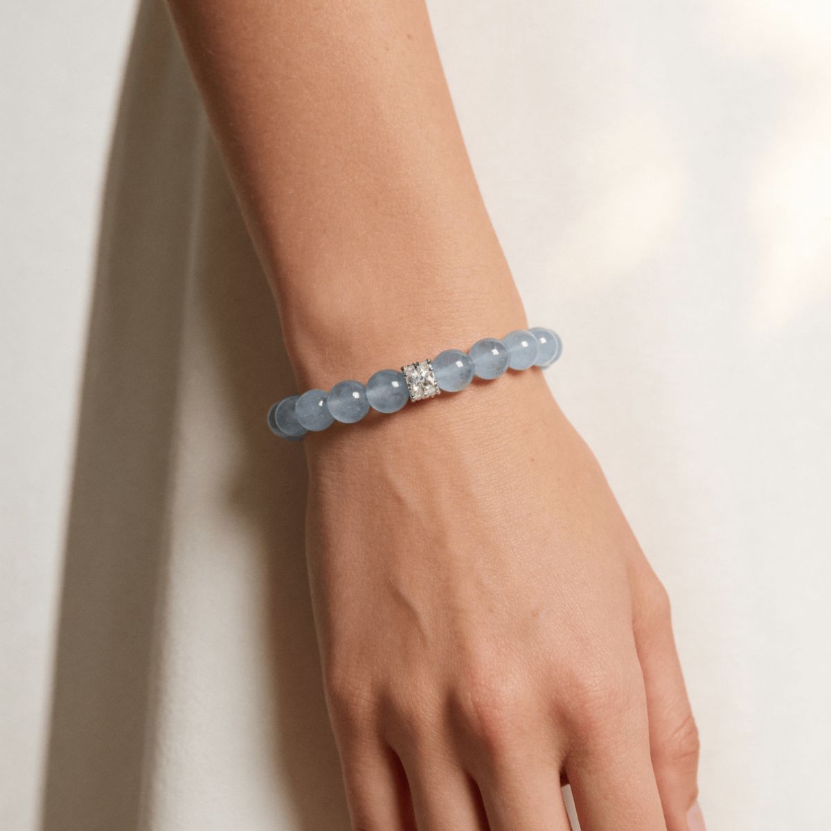 Coastal Elegance Aquamarine Bracelet by JWPatronus – natural crystal bracelet for women
