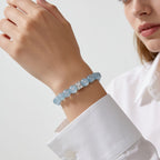 Coastal Elegance Aquamarine Bracelet by JWPatronus – natural crystal bracelet for women