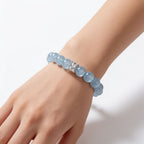 Coastal Elegance Aquamarine Bracelet by JWPatronus – natural crystal bracelet for women