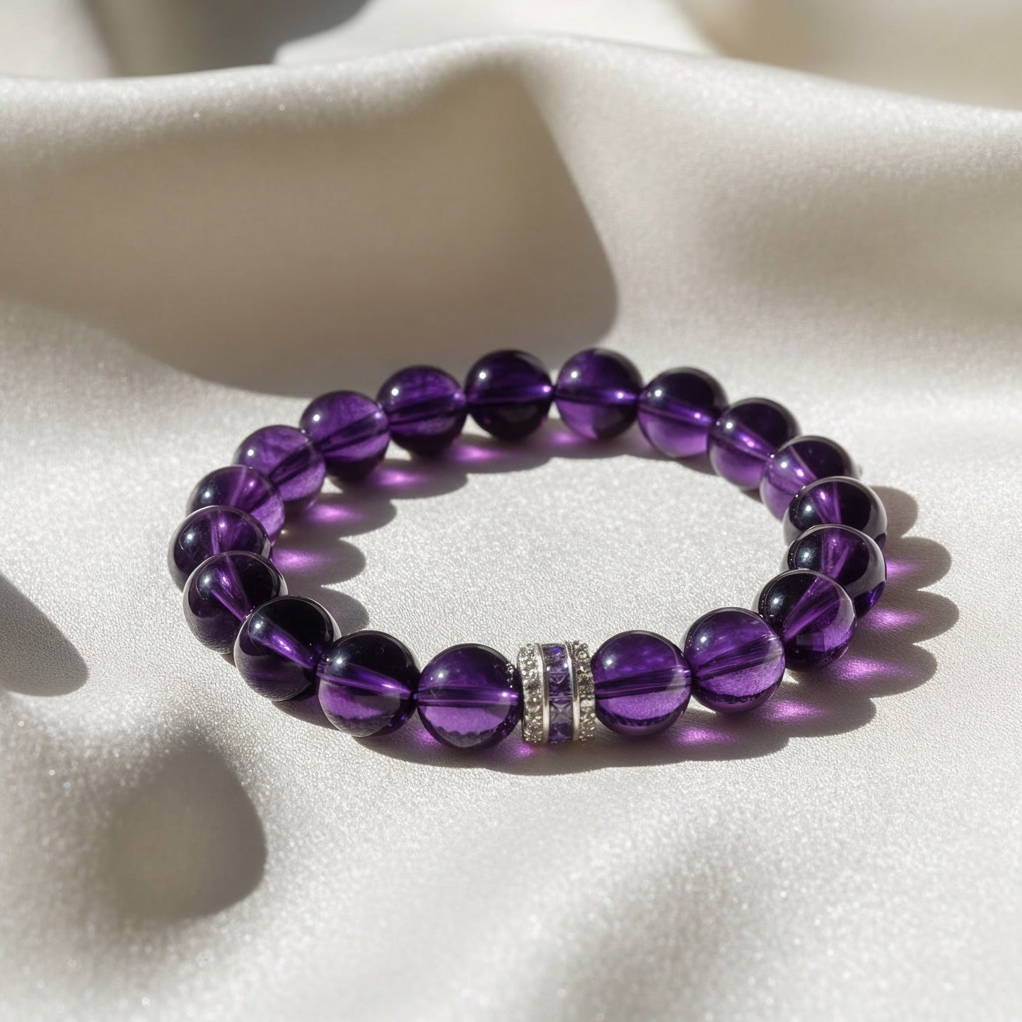 Eternal Elegant Amethyst Bracelet by JWPatronus – natural crystal bracelet for women