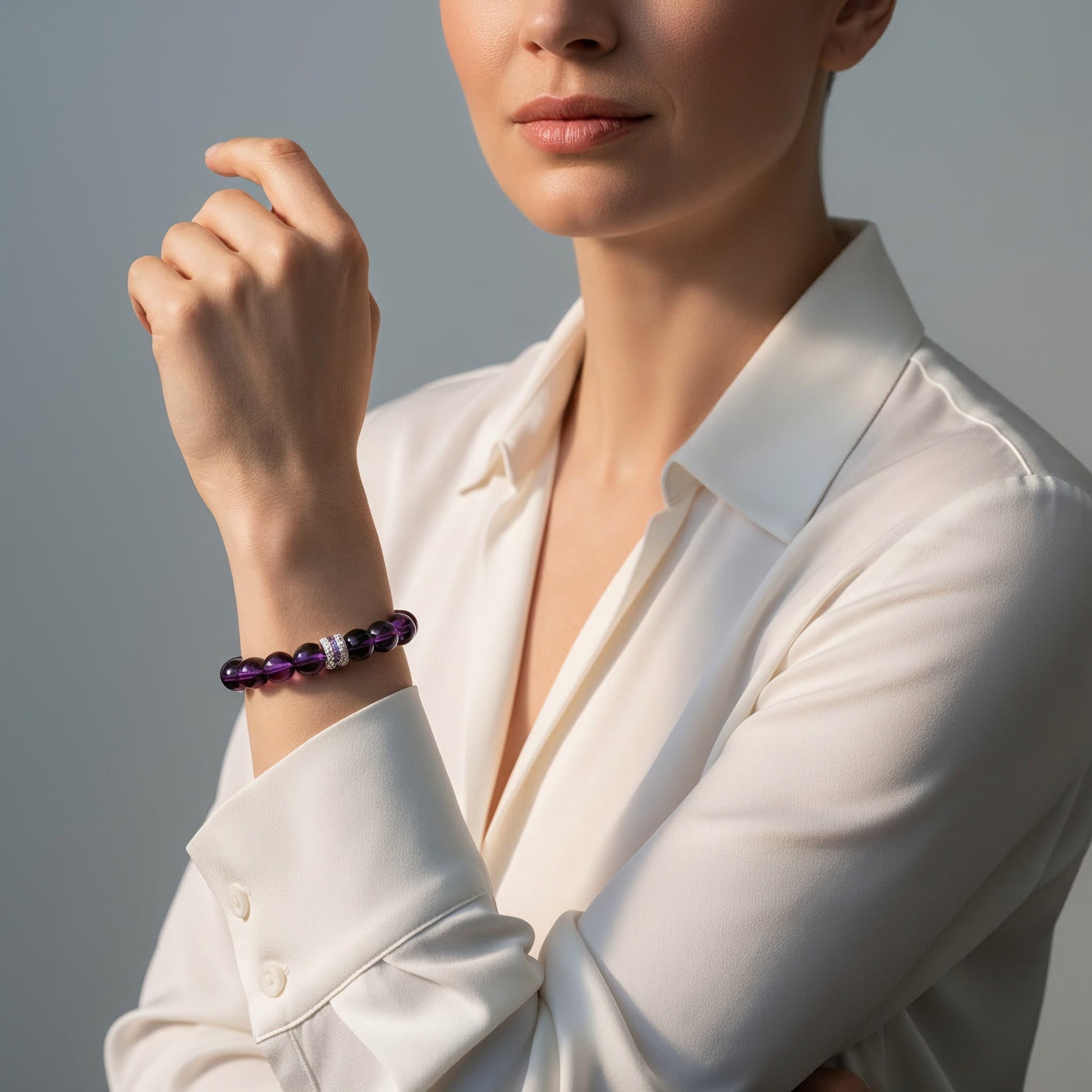 Eternal Elegant Amethyst Bracelet by JWPatronus – natural crystal bracelet for women