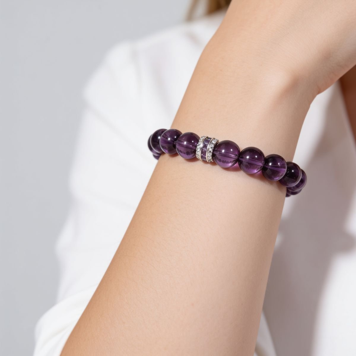 Eternal Elegant Amethyst Bracelet by JWPatronus – natural crystal bracelet for women