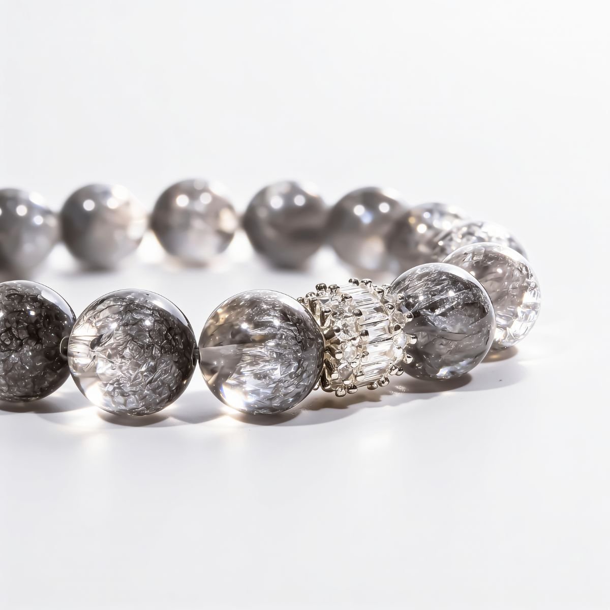 Ethereal Harmony Silver Quartz Bracelet by JWPatronus – natural crystal bracelet for women