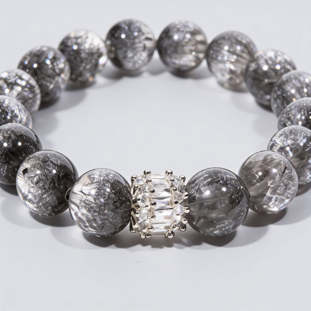Ethereal Harmony Silver Quartz Bracelet by JWPatronus – natural crystal bracelet for women