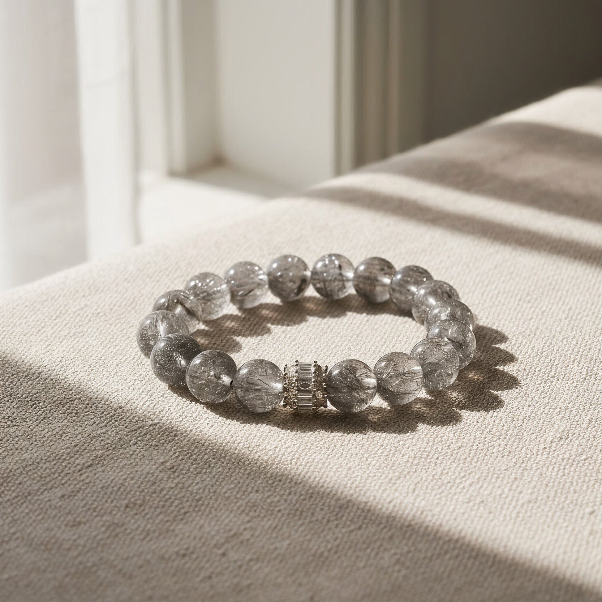 Ethereal Harmony Silver Quartz Bracelet by JWPatronus – natural crystal bracelet for women