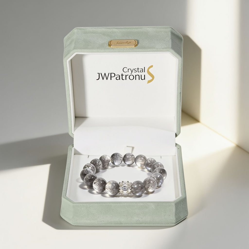 Ethereal Harmony Silver Quartz Bracelet by JWPatronus – natural crystal bracelet for women