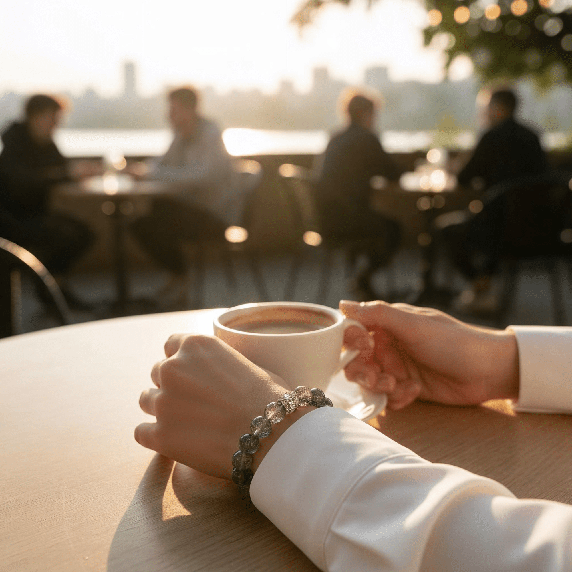 Ethereal Harmony Silver Quartz Bracelet by JWPatronus – natural crystal bracelet for women