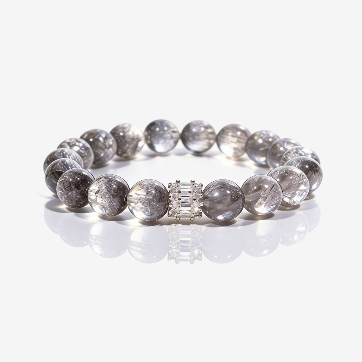 Ethereal Harmony Silver Quartz Bracelet by JWPatronus – natural crystal bracelet for women