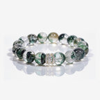 Forest Veil Green Phantom Quartz Beaded Bracelet by JWPatronus – natural crystal bracelet for women