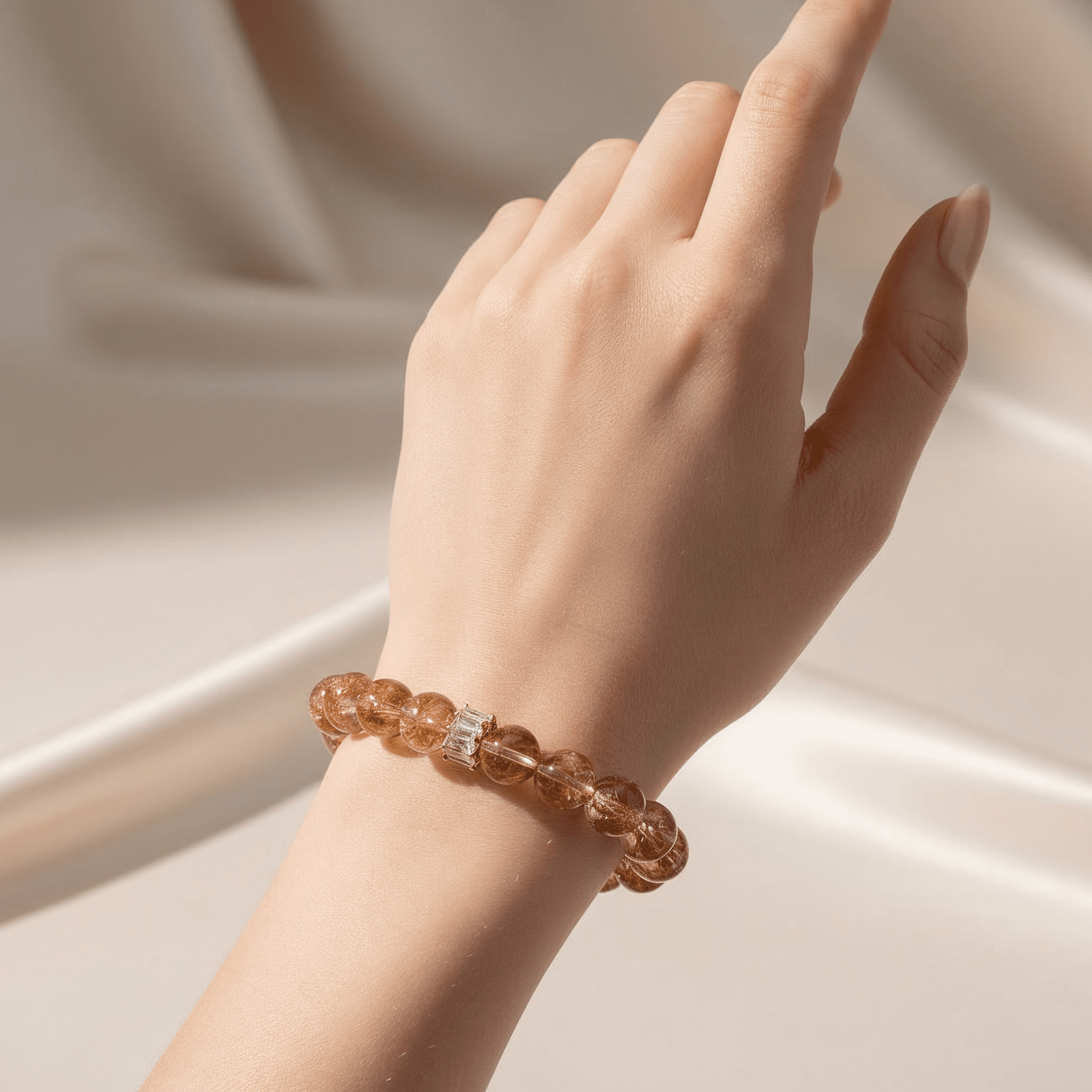 Fortune Koi Hematoid Quartz Bracelet by JWPatronus – natural crystal bracelet for women