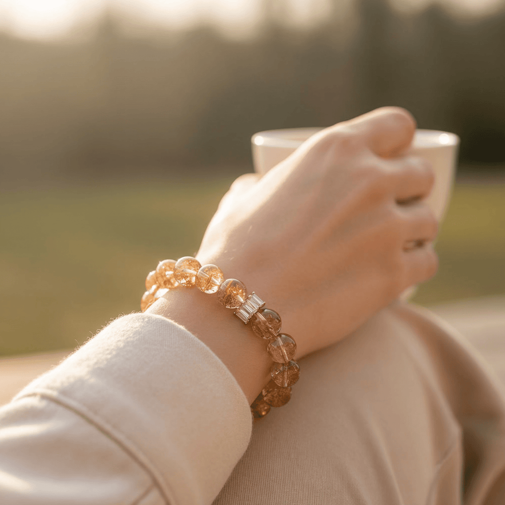 Fortune Koi Hematoid Quartz Bracelet by JWPatronus – natural crystal bracelet for women