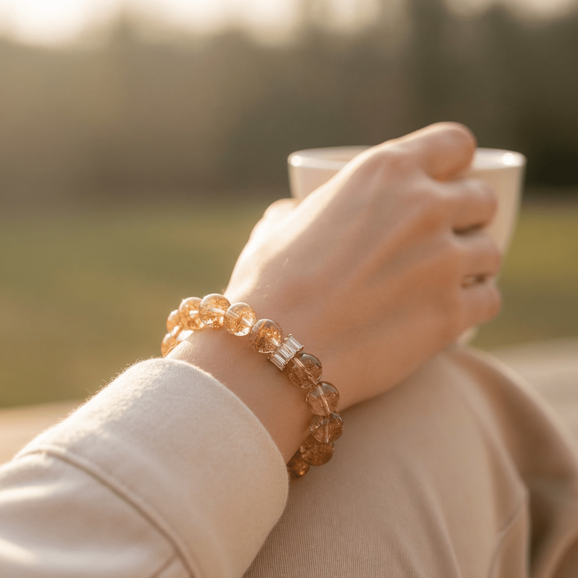 Fortune Koi Hematoid Quartz Bracelet by JWPatronus – natural crystal bracelet for women