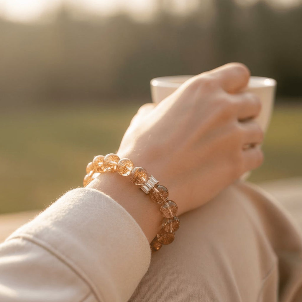 Fortune Koi Hematoid Quartz Bracelet by JWPatronus – natural crystal bracelet for women