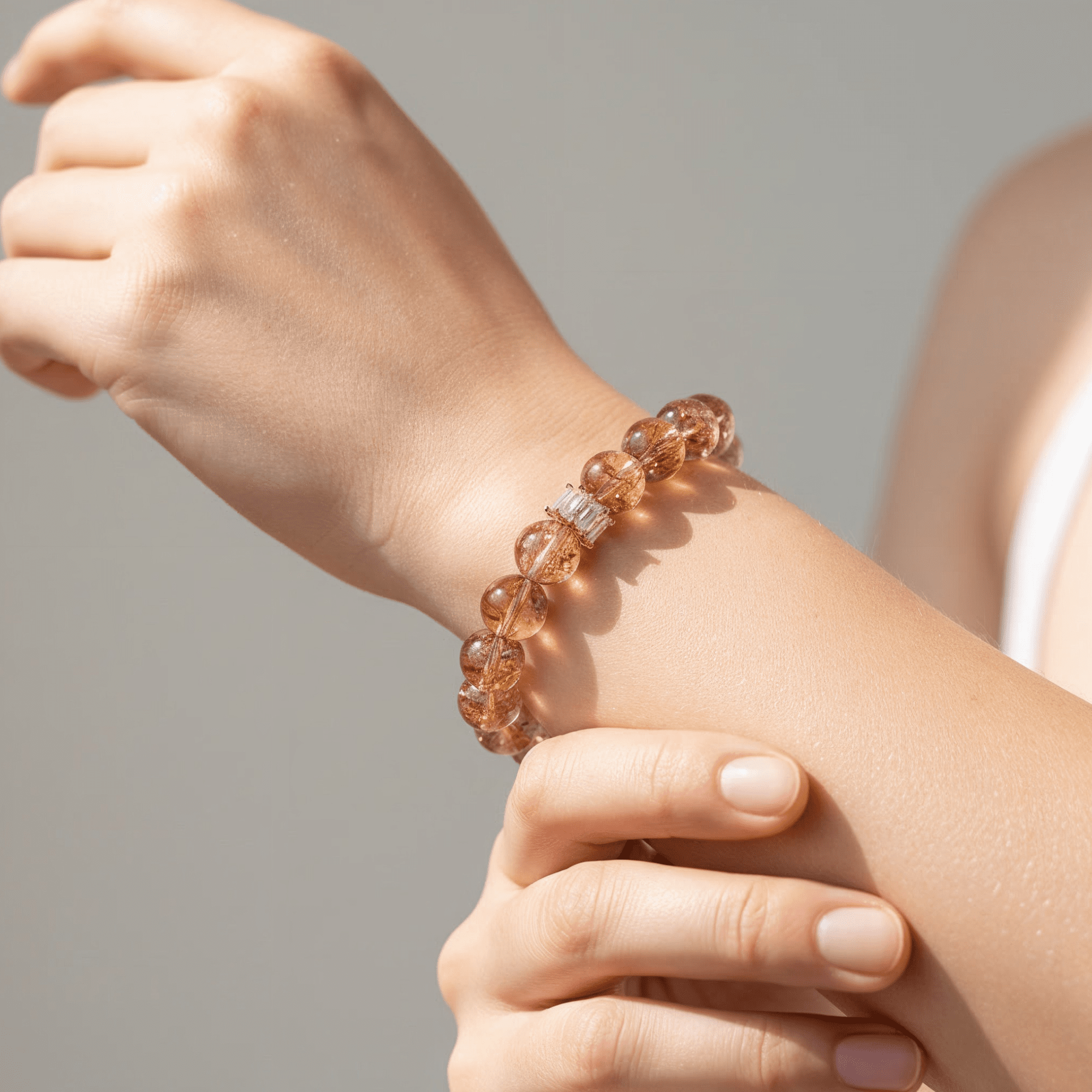 Fortune Koi Hematoid Quartz Bracelet by JWPatronus – natural crystal bracelet for women