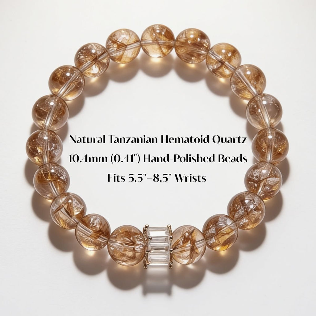 Fortune Koi Hematoid Quartz Bracelet by JWPatronus – natural crystal bracelet for women