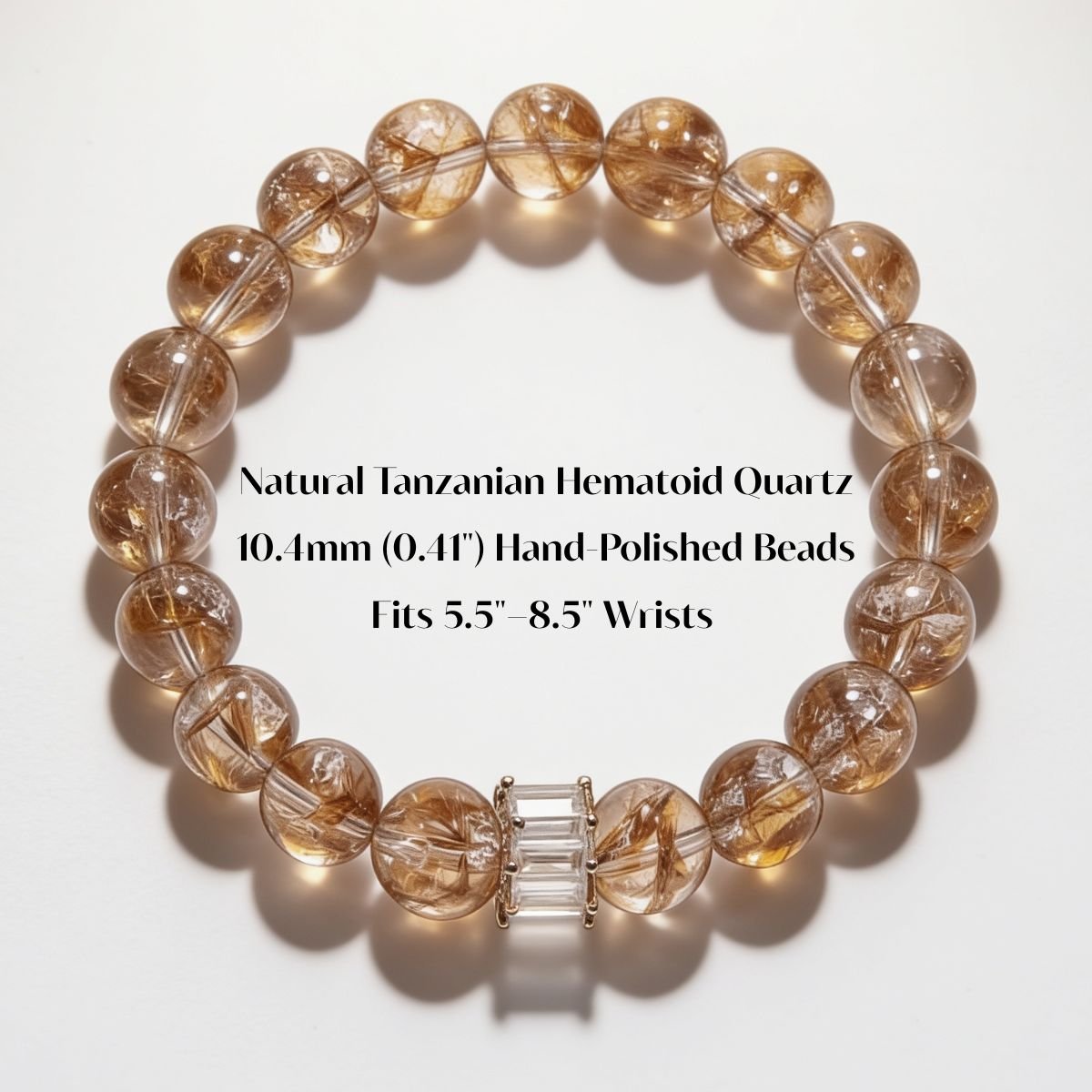 Fortune Koi Hematoid Quartz Bracelet by JWPatronus – natural crystal bracelet for women