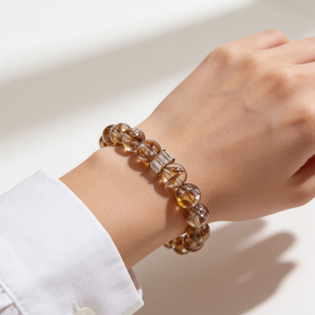 Fortune Koi Hematoid Quartz Bracelet by JWPatronus – natural crystal bracelet for women
