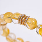 Golden Blossom Yellow Quartz Beaded Bracelet by JWPatronus – natural crystal bracelet for women