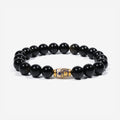Golden Enameled Obsidian Bracelet by JWPatronus – natural crystal bracelet for women