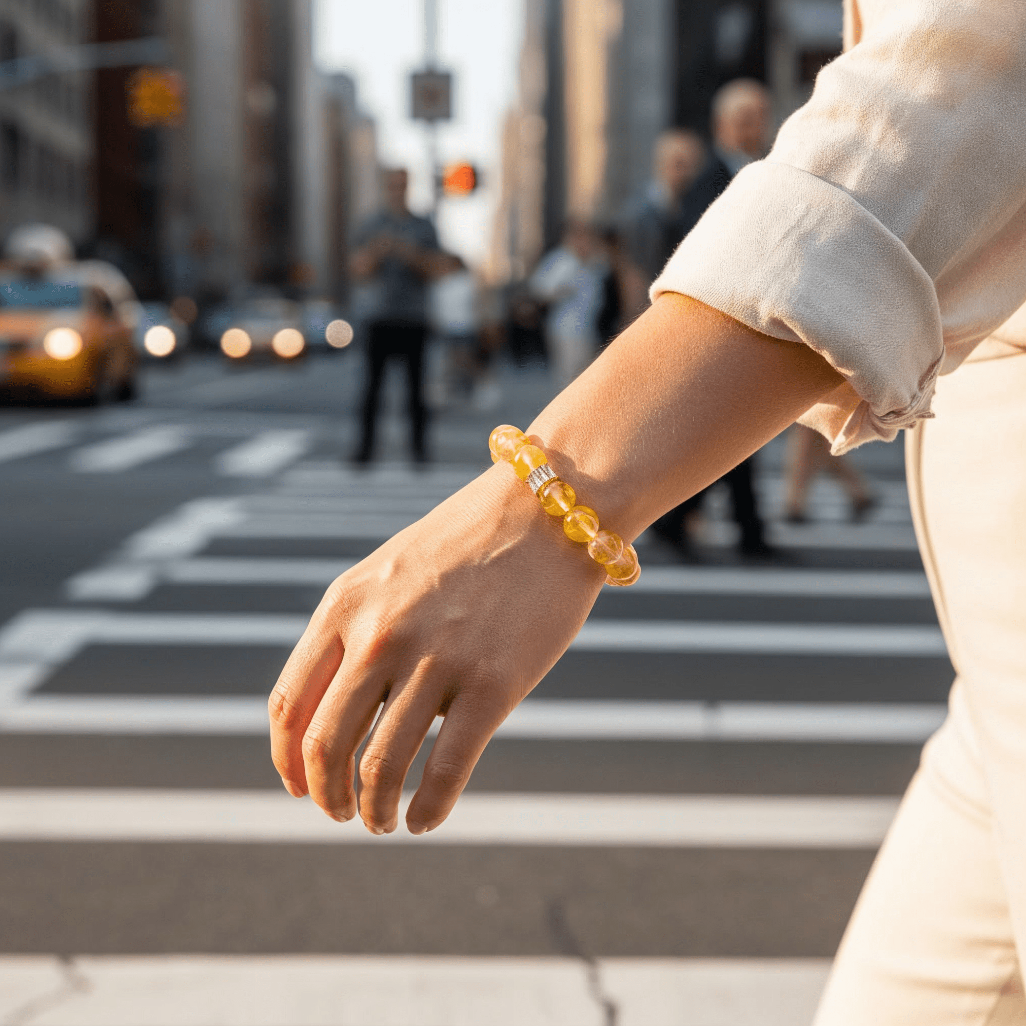 Golden Healer Ice Yellow Quartz Bracelet by JWPatronus – natural crystal bracelet for women