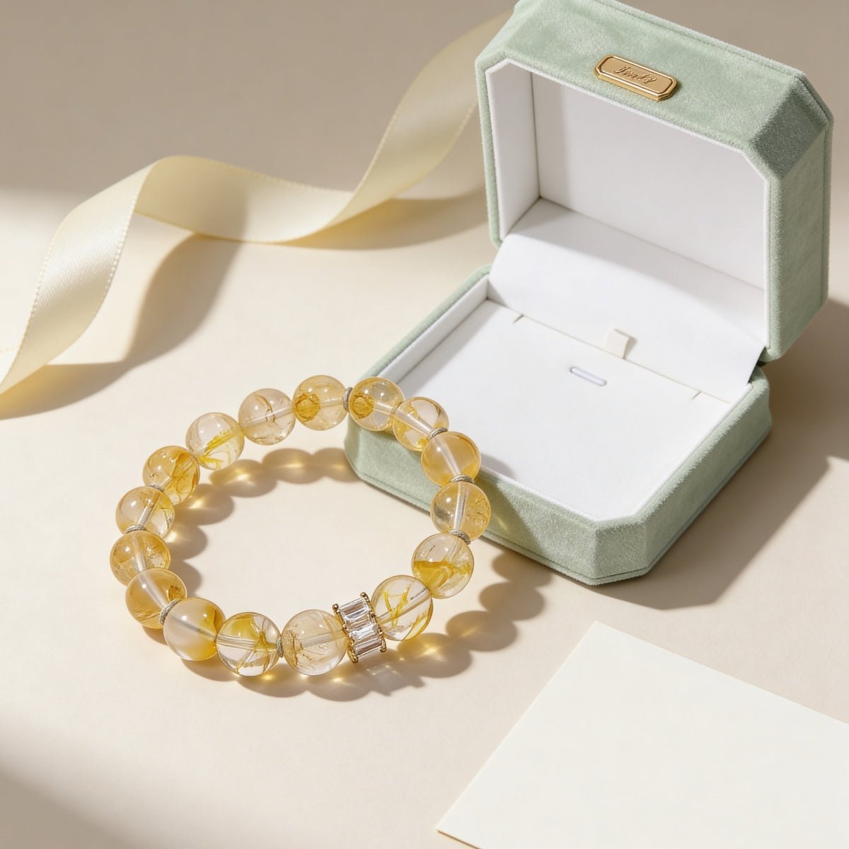 Golden Healer Yellow Quartz Bracelet by JWPatronus – natural crystal bracelet for women